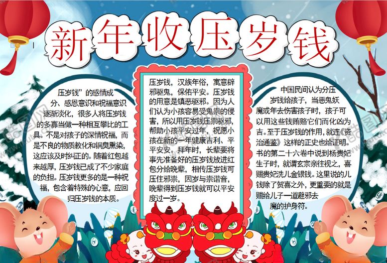 编号：24566010021829136776【酷图网】源文件下载-新年小报
