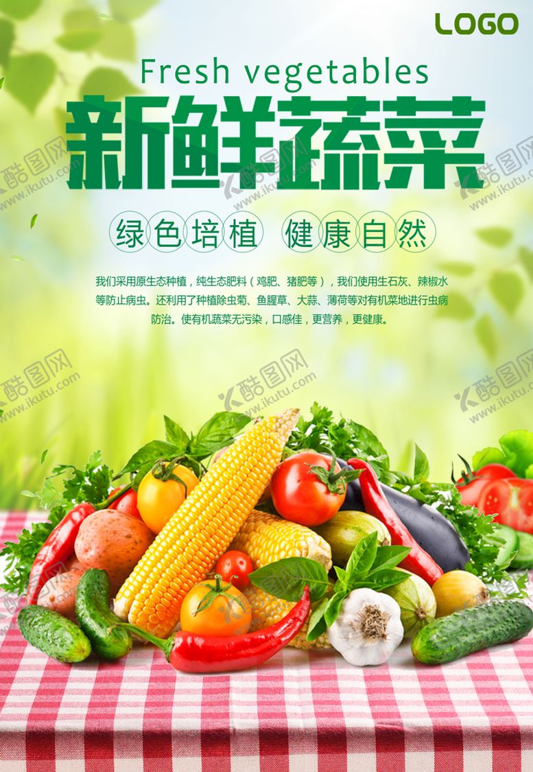 编号：29175010110236186753【酷图网】源文件下载-新鲜蔬菜海报