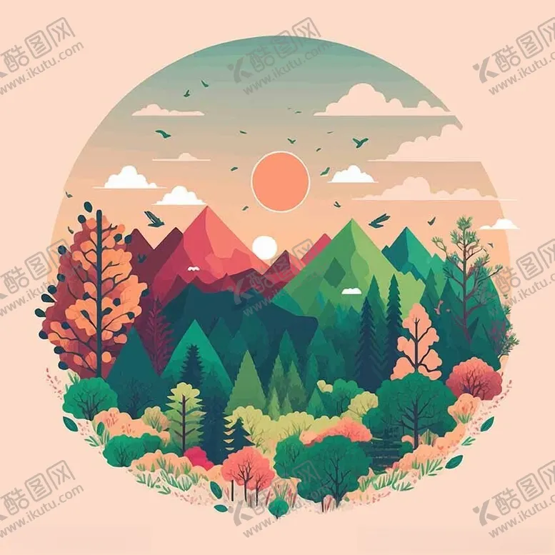 编号：63657602031906067461【酷图网】源文件下载-风景建筑插画