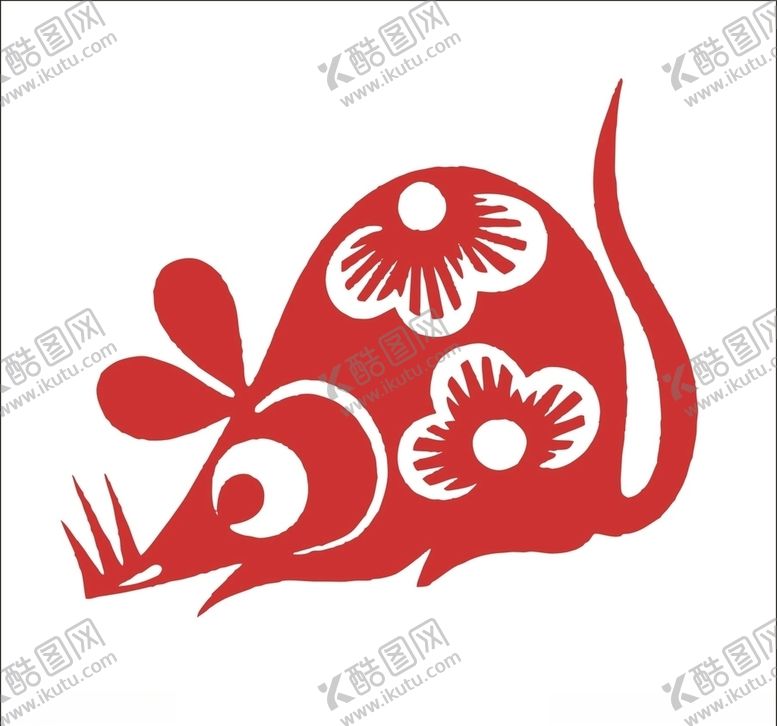 编号：71279610120022356136【酷图网】源文件下载-剪纸老鼠