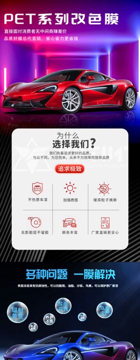 汽车改色膜电商详情页
