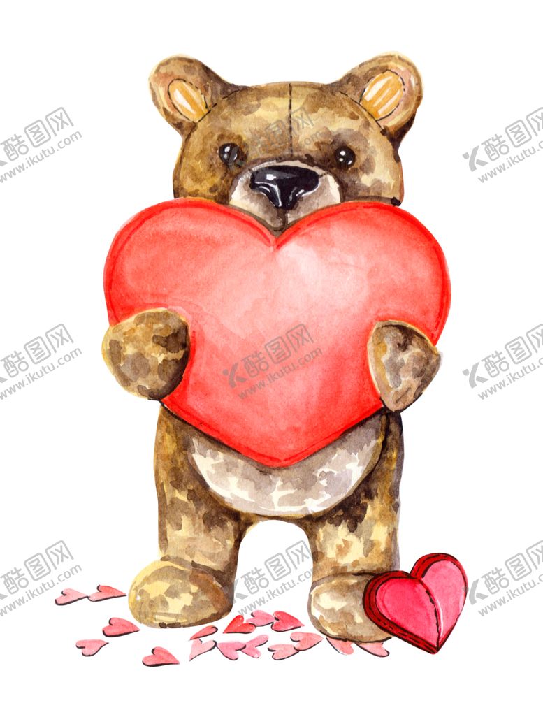 编号：88403709212033173313【酷图网】源文件下载-卡通水彩小熊