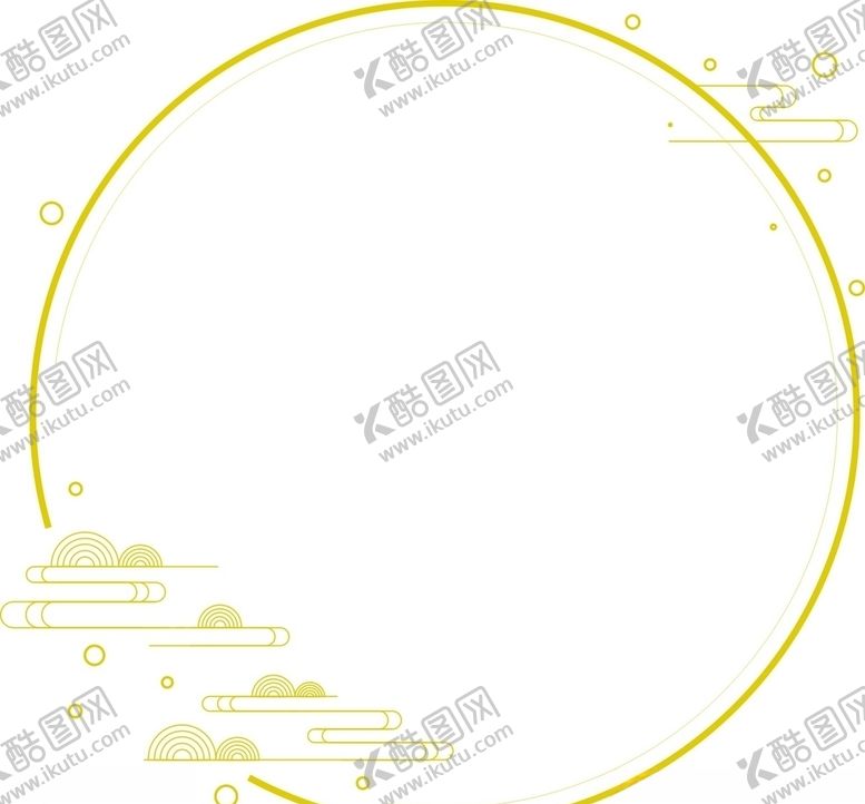 编号：75977710232202277755【酷图网】源文件下载-中式烫金祥云圆框