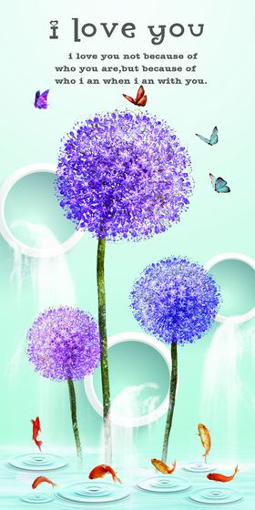现代简约3D圆圈花图片