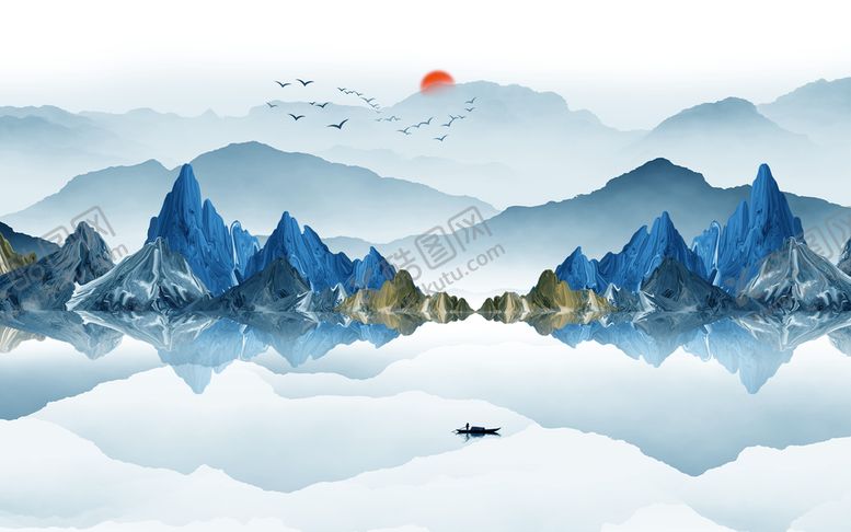 编号：79460309170246317362【酷图网】源文件下载-新中式山水