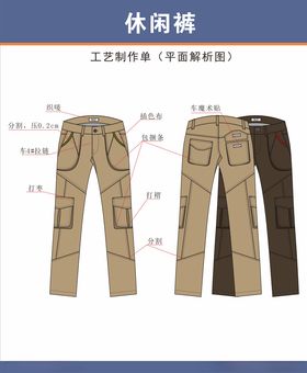 休闲裤设计稿