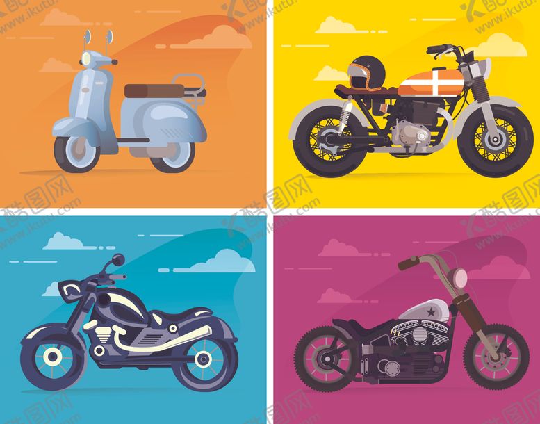 编号：81782204052353488219【酷图网】源文件下载-摩托车图案