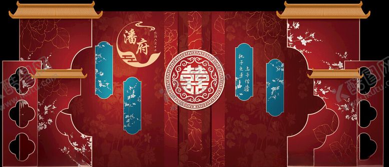 编号：18279311201143379075【酷图网】源文件下载-中式婚礼红色婚礼