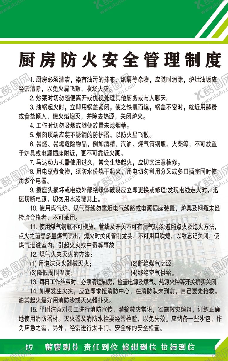 编号：80935506281702095328【酷图网】源文件下载-厨房防火安全管理制度