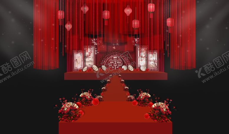 编号：56568106291200596036【酷图网】源文件下载-红色中式婚礼