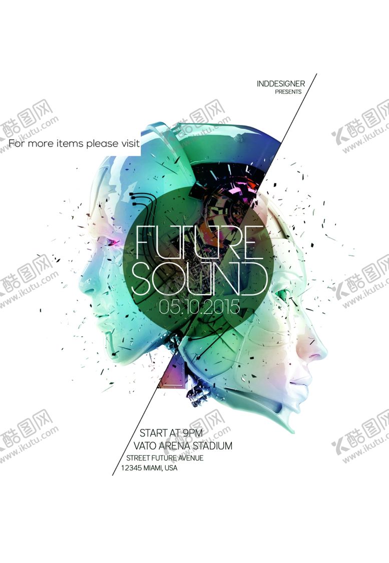 编号：59040810060219345624【酷图网】源文件下载-欧美时尚几何撞色海报