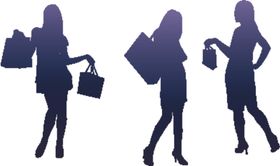 时尚购物女人