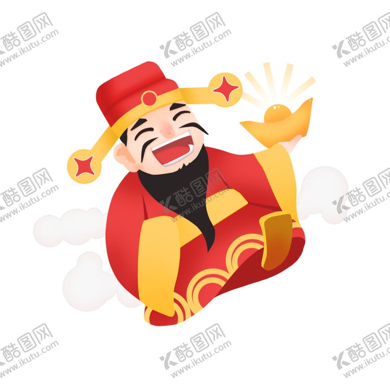 编号：93190310281501341109【酷图网】源文件下载-新年财神拜年PNG素材