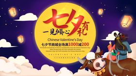 七夕海报七夕背景七夕情人节
