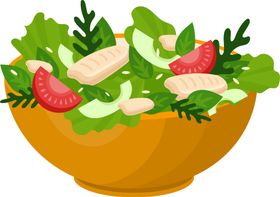 手绘沙拉png免抠图律果蔬食物