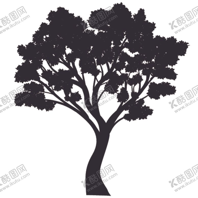 编号：11488609170319336803【酷图网】源文件下载-植物树木剪影