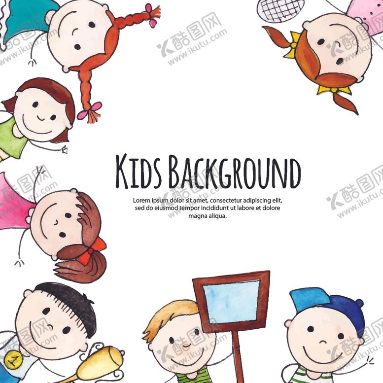 编号：36243011012051534748【酷图网】源文件下载-手绘儿童