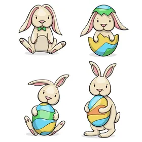 兔子手绘矢量图卡通