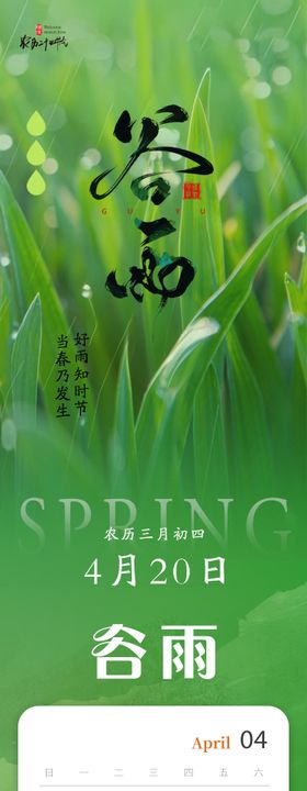 二十四节气谷雨节气推文长图