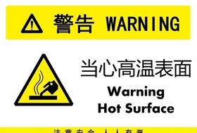 当心高温表面