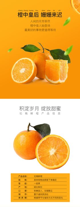 伦晚鲜橙详情页