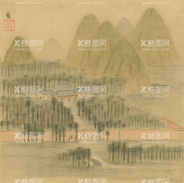 编号：63191410171613313289【酷图网】源文件下载-山水画  