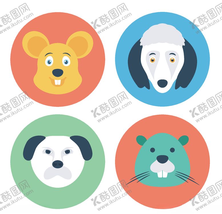 编号：73230507090548099201【酷图网】源文件下载-卡通动物图标