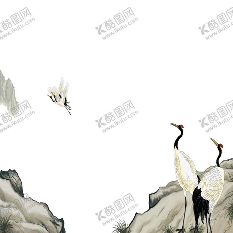 编号：92292807012333379040【酷图网】源文件下载-仙鹤