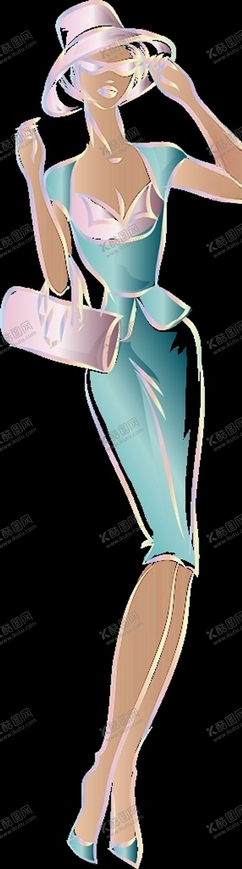 编号：38842809190939242984【酷图网】源文件下载-25款优雅时尚女性抽象插画矢量