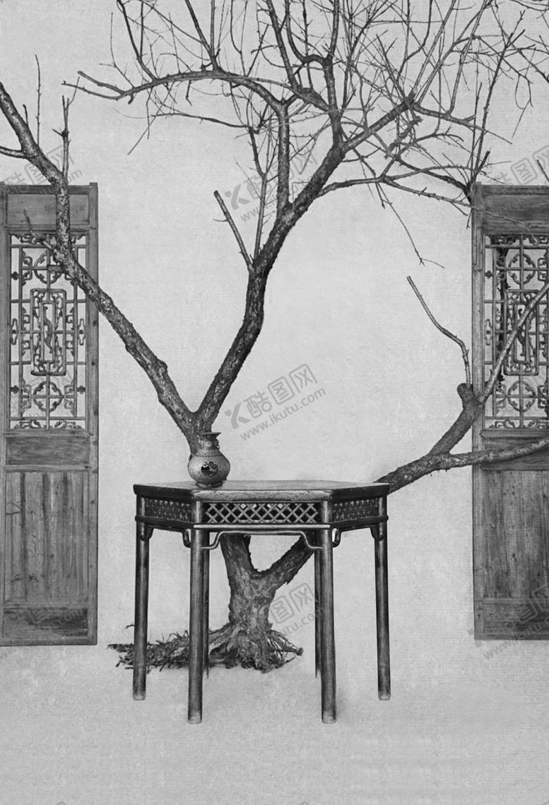 编号：11020405051358091234【酷图网】源文件下载-工笔画中式家具