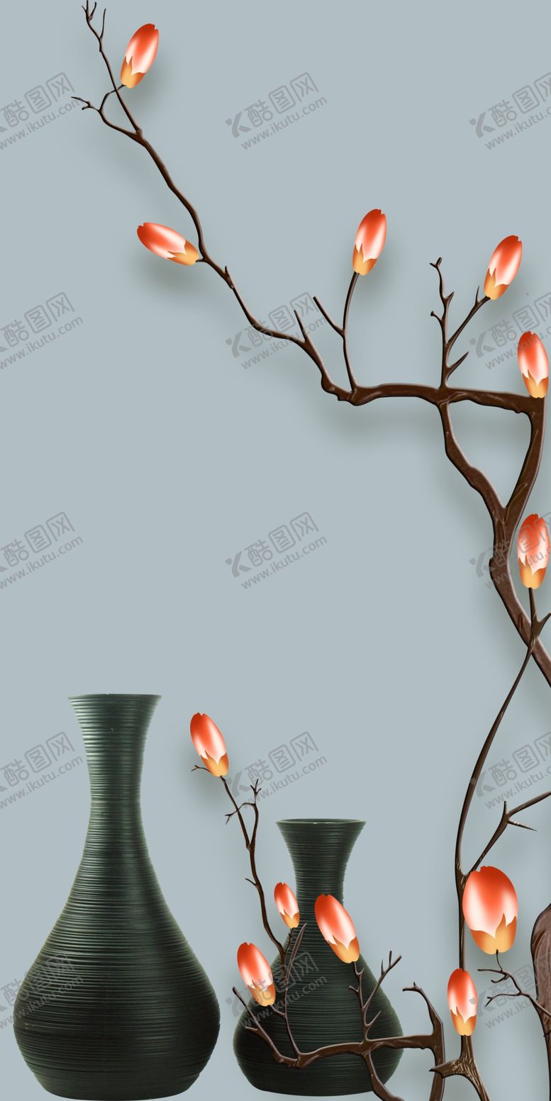 编号：14966109200715064758【酷图网】源文件下载-花开富贵装饰画