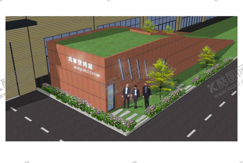 编号：49829610110002437391【酷图网】源文件下载-室外卫生园林外观景观设计