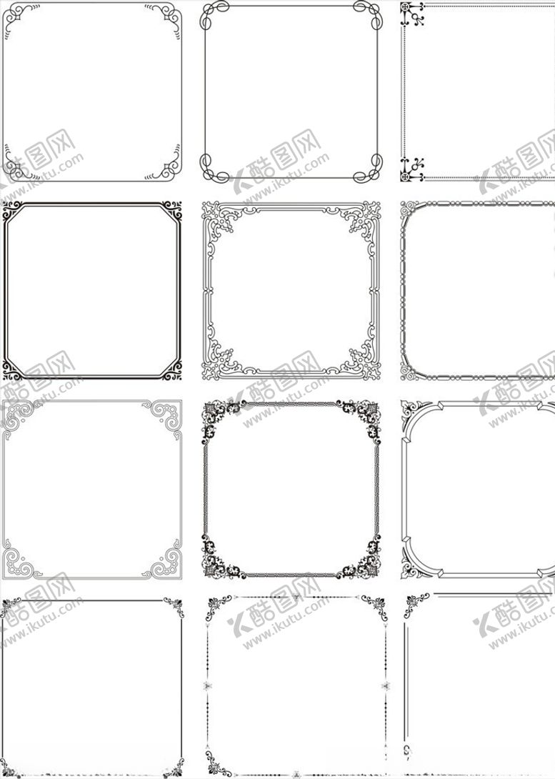 编号：11209910300514097418【酷图网】源文件下载-花框花边边框