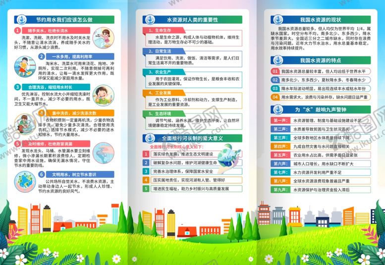 编号：44150704101341531649【酷图网】源文件下载-2026年世界水周三折页
