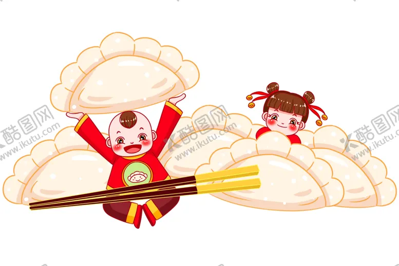 编号：80631904071846517730【酷图网】源文件下载-饺子和小孩