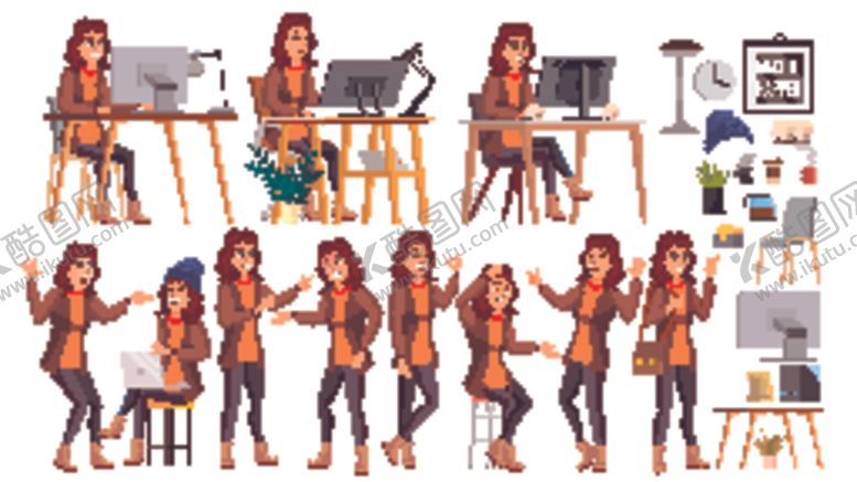 编号：54431710300820555883【酷图网】源文件下载-人物插画