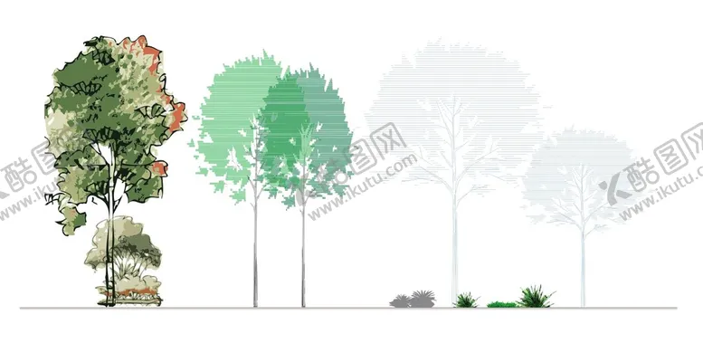 编号：36574912180450129395【酷图网】源文件下载-花草树木标识场景