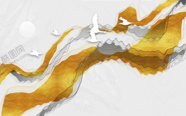 编号：39214811020154062628【酷图网】源文件下载-山水画鹤背景墙