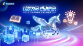 科技AI教育年会主题背景画面