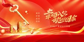 欢迎回家业主入户地产交房展板