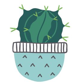 小清新仙人掌绘画图案
