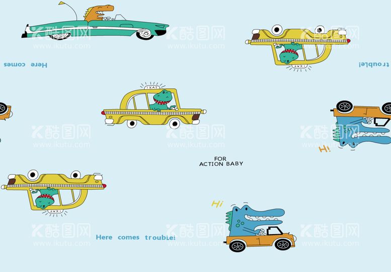 编号：20126803081812094913【酷图网】源文件下载-恐龙汽车