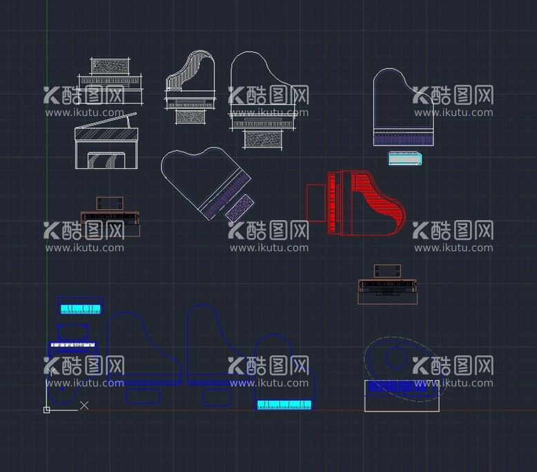 编号：42220211061315497066【酷图网】源文件下载-钢琴平面图