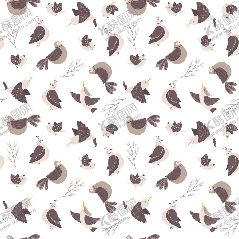 编号：84226309160143187150【酷图网】源文件下载-鸟雀无缝背景