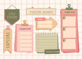 复古风视觉板设计元素