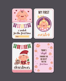 可爱婴儿主题卡片设计