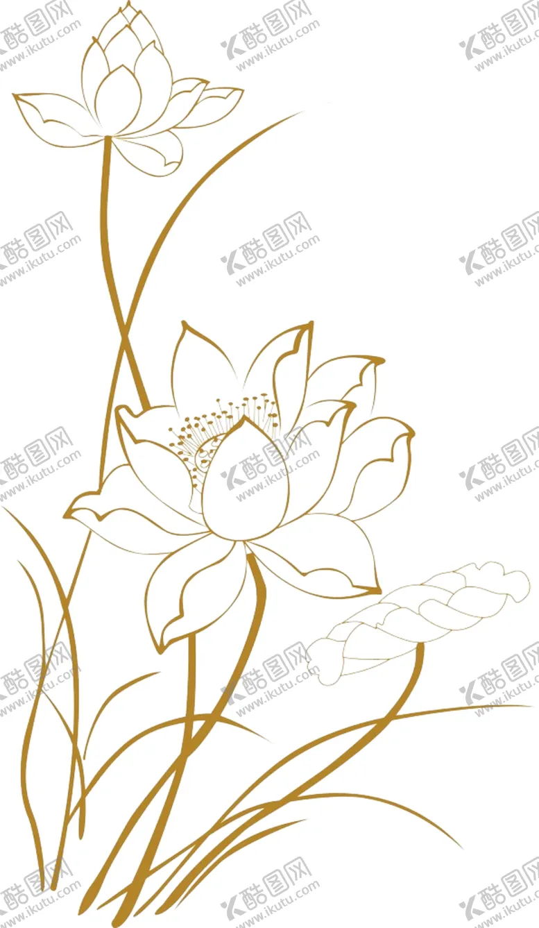 编号：22360401260430161437【酷图网】源文件下载-荷花手绘