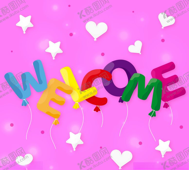 编号：26829510010525339228【酷图网】源文件下载-彩色欢迎气球