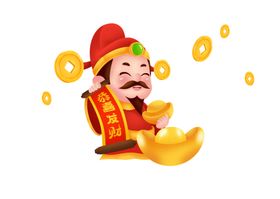 财神爷矢量素材卡通话人物