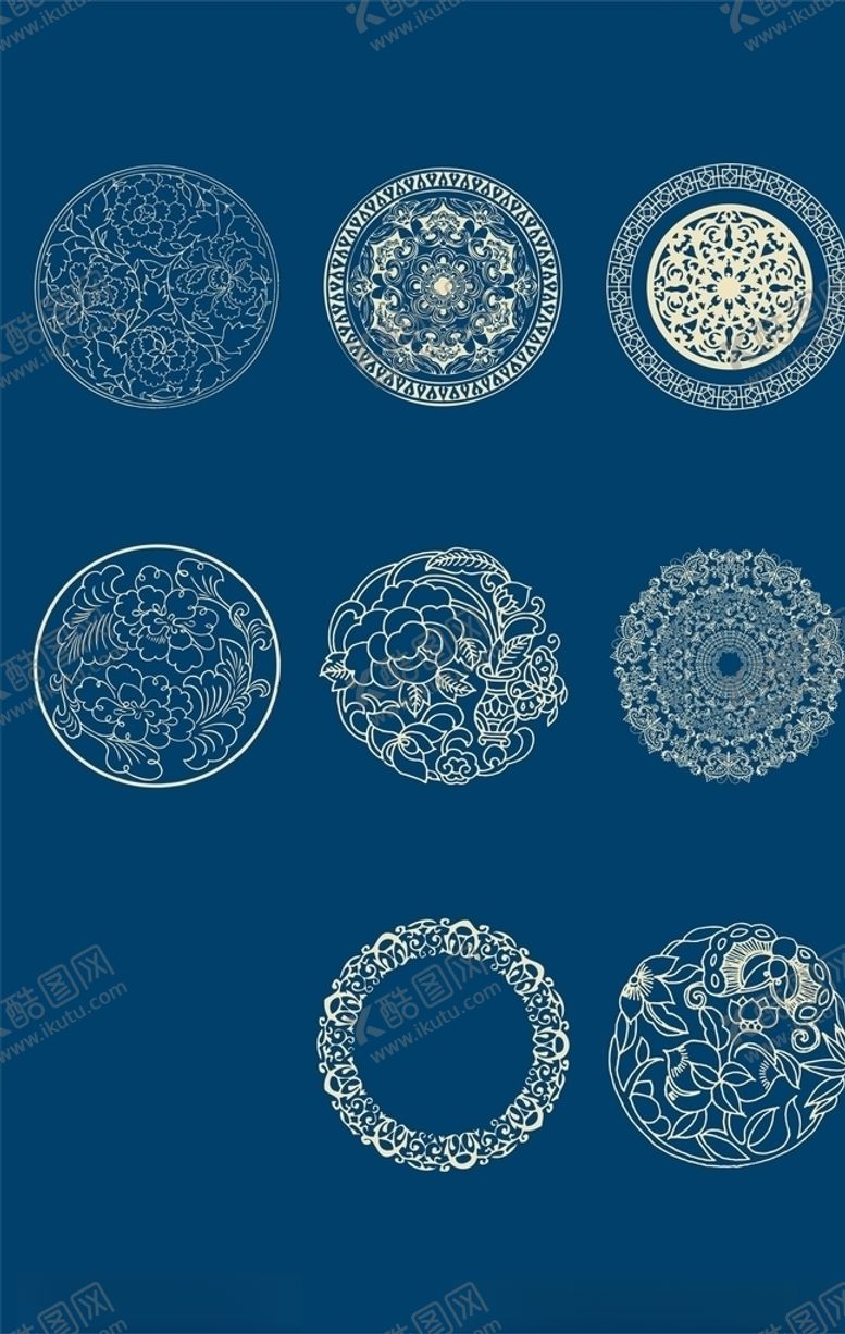 编号：16889609140914514352【酷图网】源文件下载-中国风古典花纹边框素材